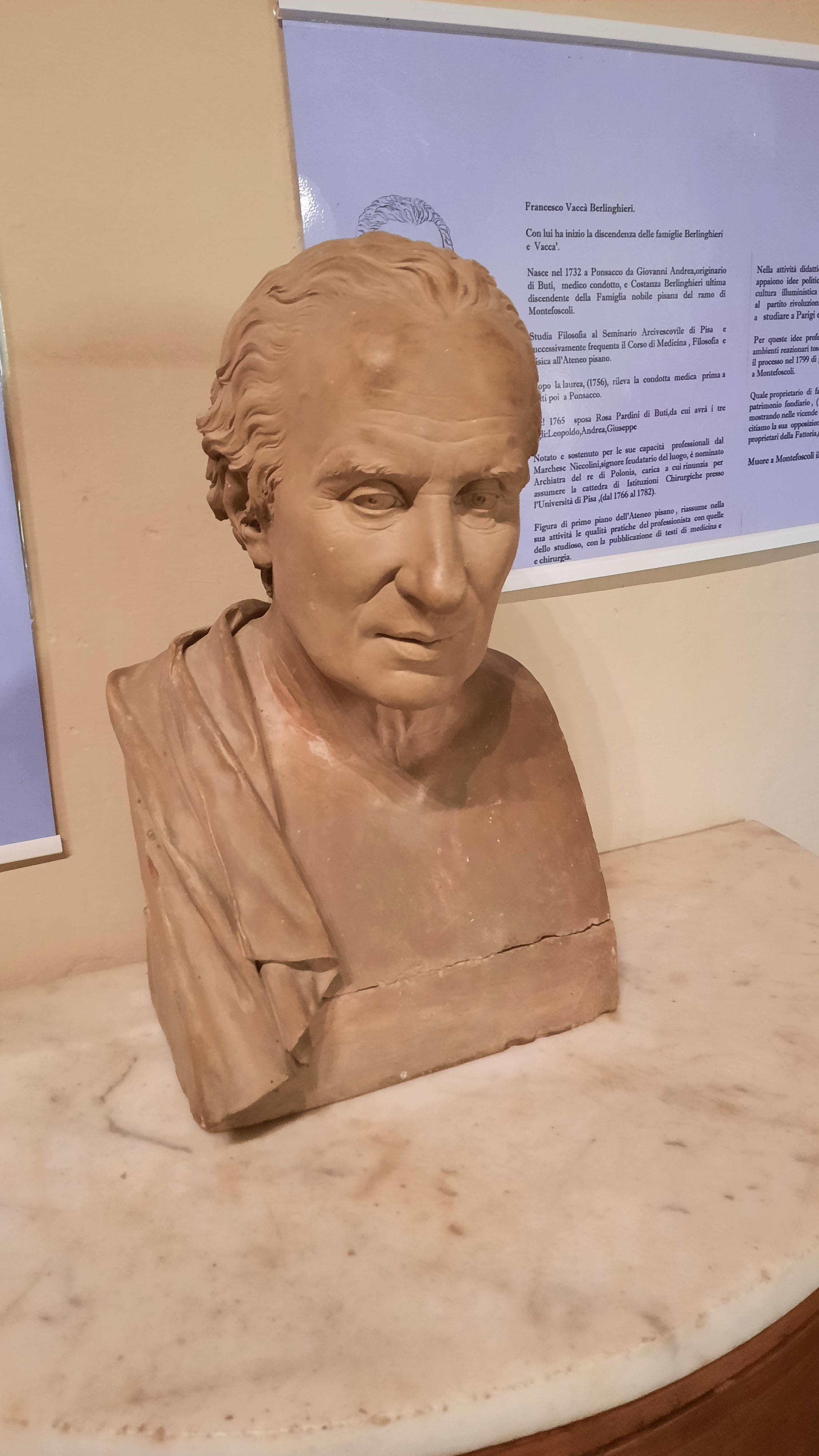 Francesco Vaccà Berlinghieri's bust, Casa-Museo Vaccà Berlinghieri, Montefoscoli - 02.jpg